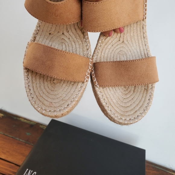 Inc. Women's Espadrille Strap Wedge Sandal Sz 10 - Picture 7 of 15